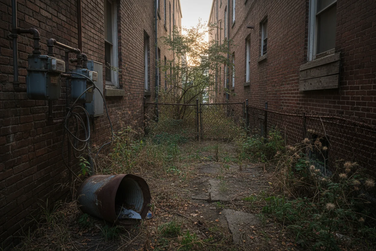 Foto originale del giardino laterale