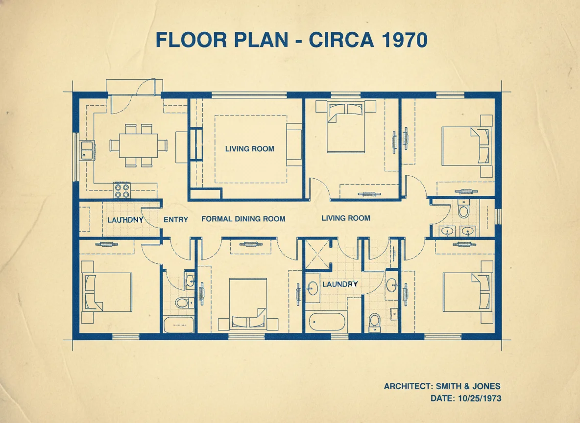 Old floor plan layout