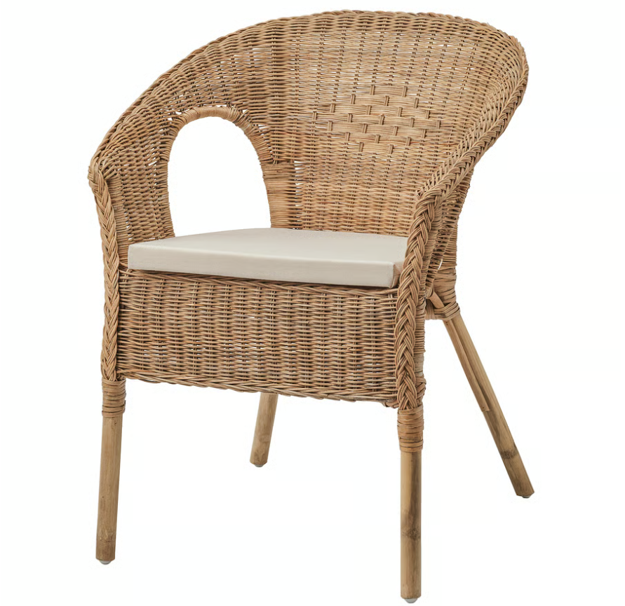 Natural Wicker Rattan Armchair