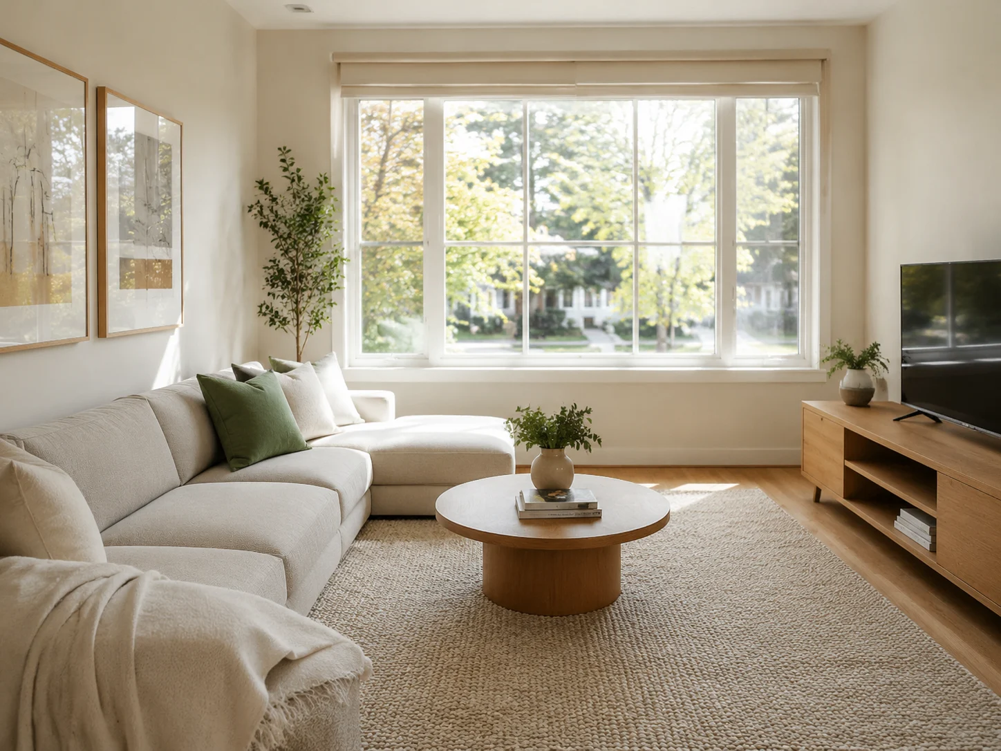 Bright tidy room representing an instant free room design result