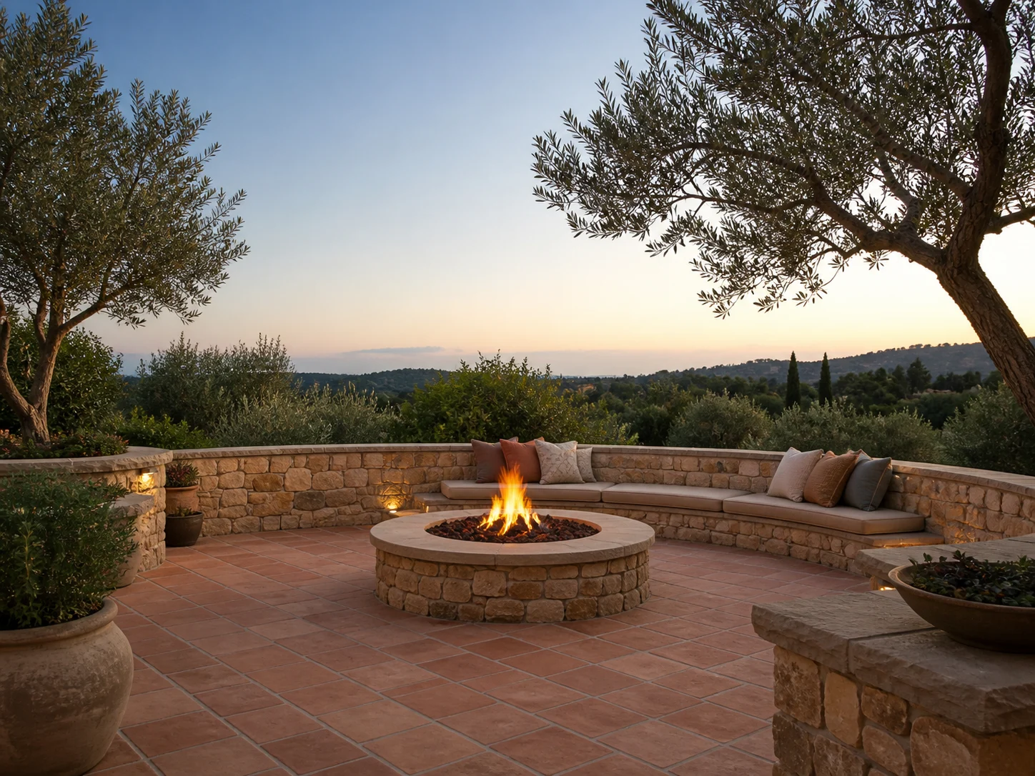 Text prompt field for generating a fire pit area with no photo upload