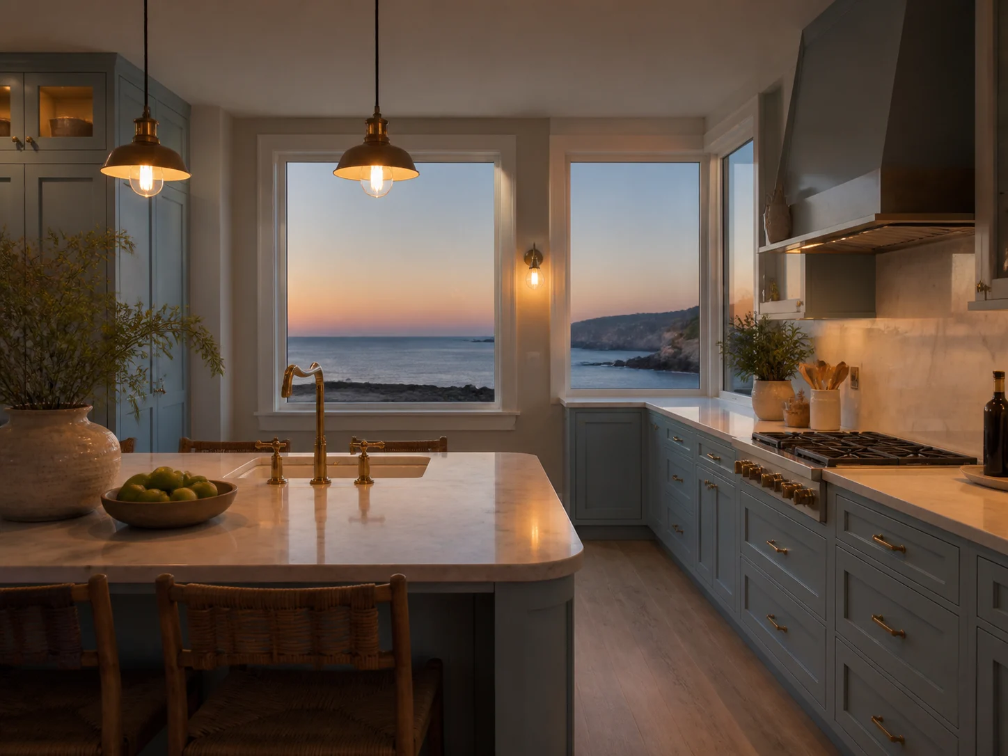 Example prompt button cycling through rotating kitchen ideas