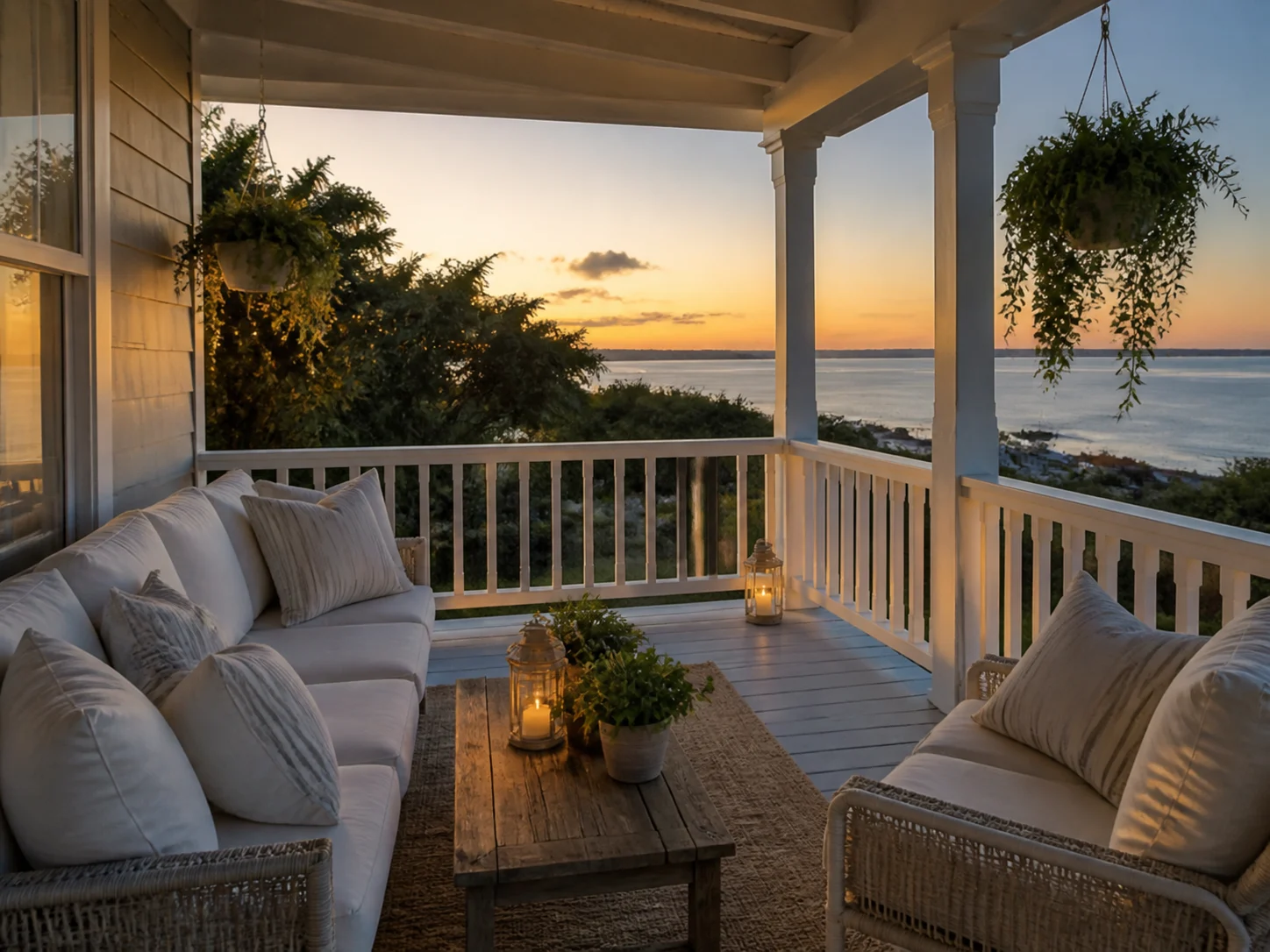 Example prompt button cycling through rotating porch ideas