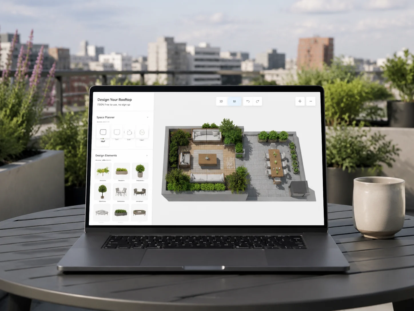 Free rooftop design tool open in a browser, ready to use