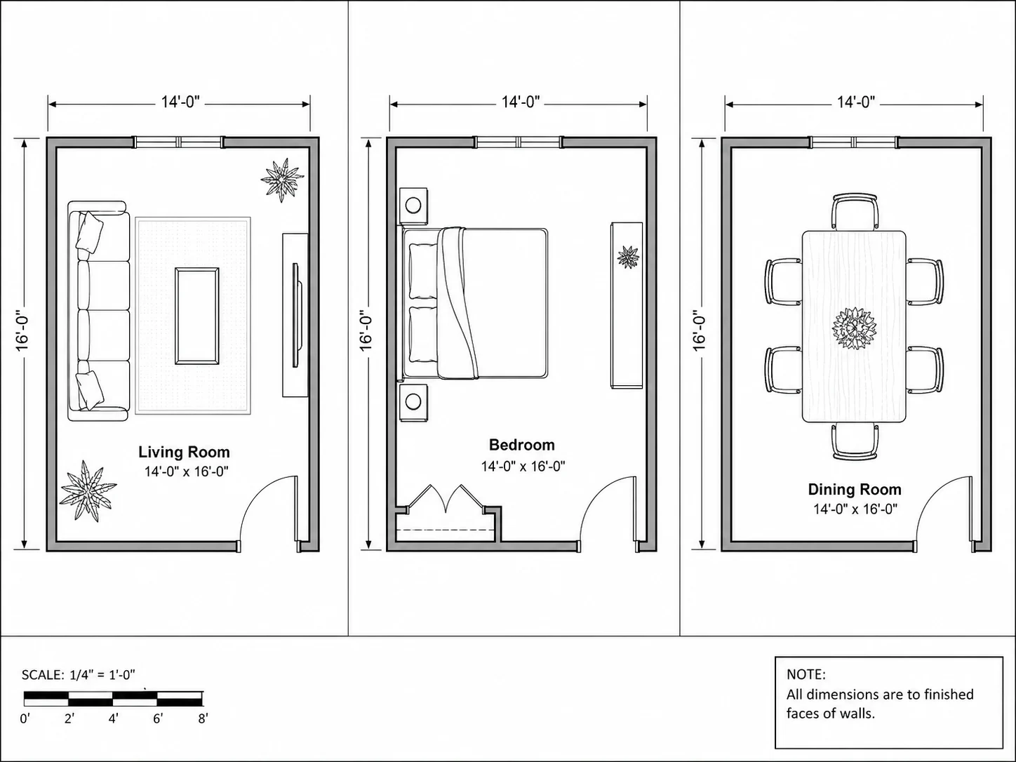 Room planner furniture symbol library