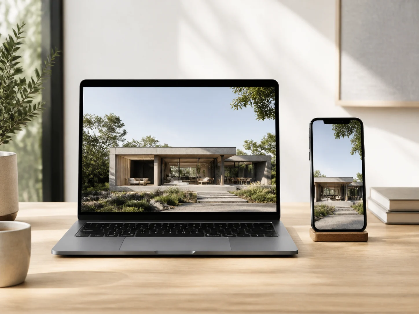 Aspect ratio and duration options for exporting an AI-generated render video