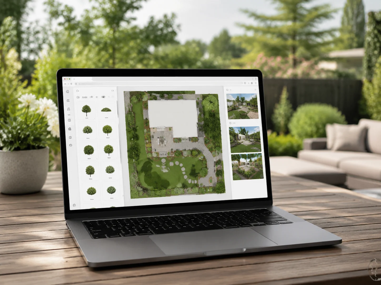 Free yard design app open in a browser, ready to use