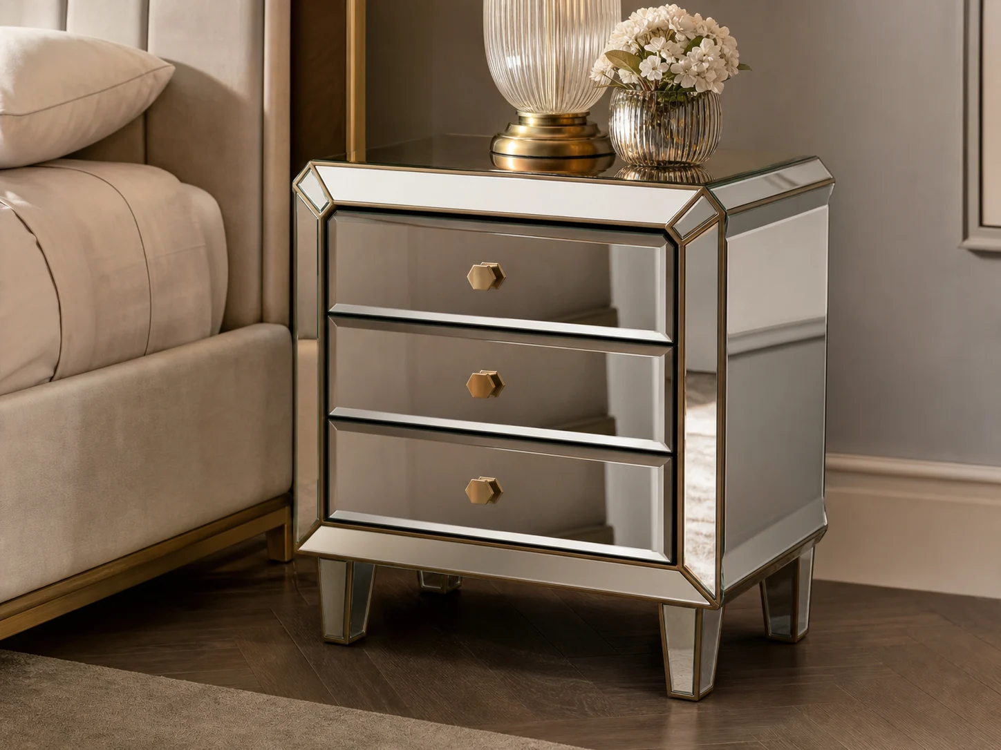 Mirrored Nightstands