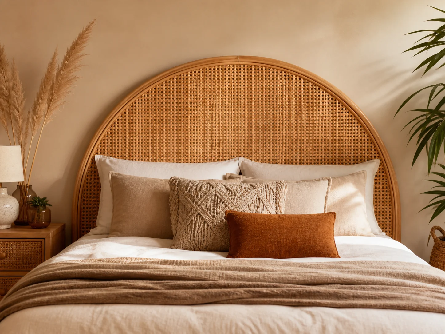 Rattan or Cane Headboard