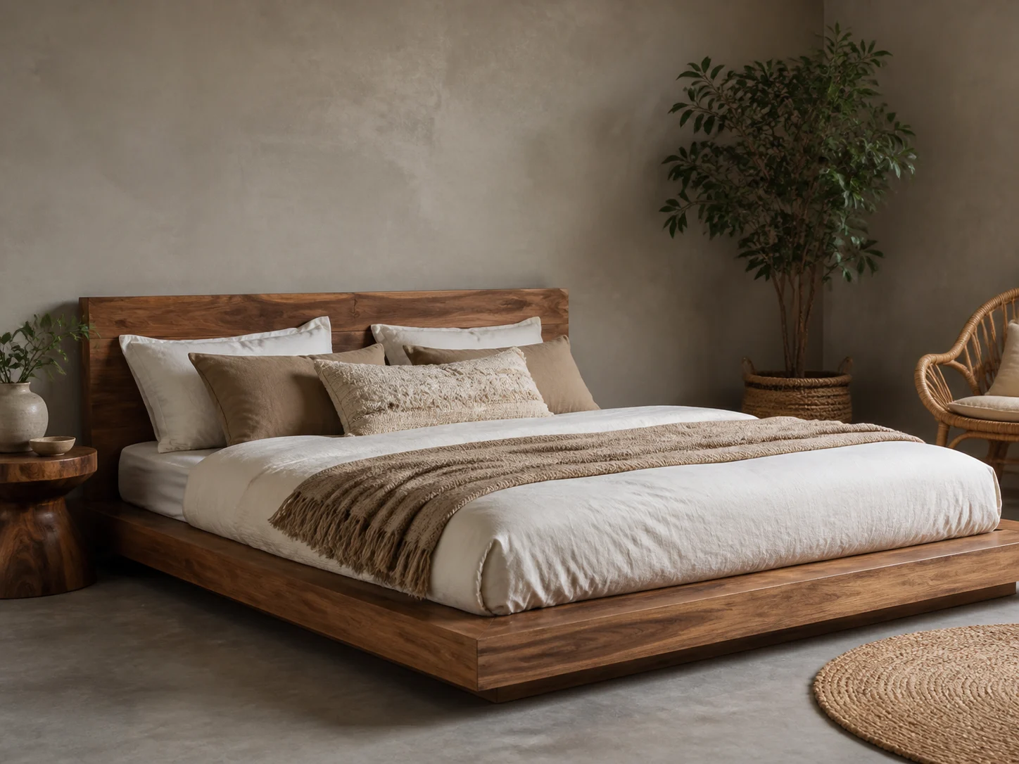 Low-Profile Platform Bed