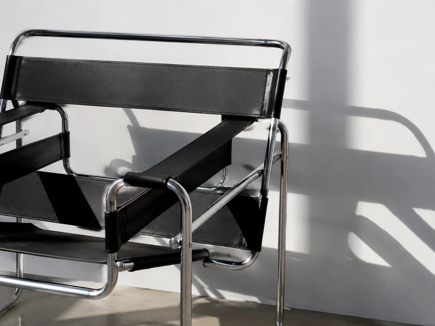 A Bauhaus-inspired tubular steel chair.