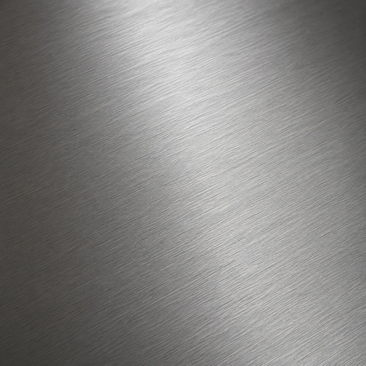 Close-up texture of brushed matte steel.